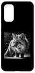 Coque pour Galaxy S20 Élégante chemise d'art renard noir et blanc pour les amateurs de faune