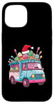 Coque pour iPhone 15 Chapeau de Noël Camion de glace