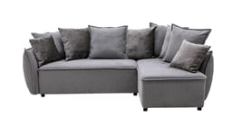 Canapé d'angle convertible 4 places SANTOS coloris gris