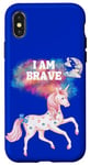 Coque pour iPhone X/XS Licorne Brave I AM BRAVE
