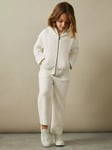 Reiss Kids' Ula Cotton Blend Tracksuit, Cream