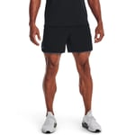 UA HIIT Woven 6in Shorts, Black