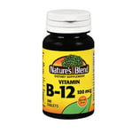 Nature's Blend Vitamin B12 Tablets 100 mcg 100 Tabs By