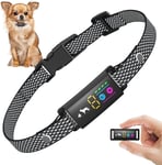 Collier Anti Aboiement Chien, sans Choc Electrique Anti Aboiement Chien, Sonore/Vibration, 1-5 Sensibilité, Rechargeable Collier Anti Aboiement pour Petit Moyen Grand Chiens, Étanche IP67.[G946]