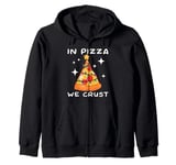 Funny Pizza on Earth Christmas Tree Merry Crust-mas Pizzamas Zip Hoodie