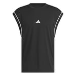 adidas Men's Basketball All World Sleeveless Tank, Black/Black, XS