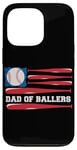 iPhone 13 Pro Dad of Ballers American Flag Funny Baseball Papa Fathers Day Case