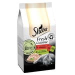 Sheba Fresh Cuisine - Taste of Rome - Wet Cat Food - Pouches with Turkey and Chicken in Gravy - 8 packs of 6(50g)