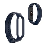 Xiaomi Mi Smart Band 6 / 5 kiiltävä silikoninen kellonauha - Tummansininen Blue