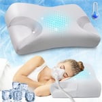 Hydomi CPAP Memory Foam Pillow for Side Sleeper [Upgrade Pillowcase] Sleep Apnea Pillow Suit for All CPAP Masks User - CPAP Anti Snoring Pillow - Orthopedic Neck Support Pillow Relief Neck Pain