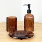 Hand Soap Dish Lotion Dispenser Set Tumbler Cup Toothbrush Holder Bathroom Cup