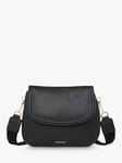 Whistles Nala Soft Leather Cross Body Saddle Bag, Black