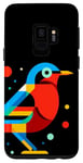 Galaxy S9 Geometric Minimalism Modern Illustration Nightingale Bird Case