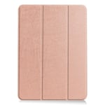 Litchi Skin Tri-Fold Etui for iPad Air 10.9 (2020) - Rosa Gull