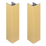2x Jonction de plinthe 120mm finition or dorée Cuisine Raccord Connecteur Pied de meuble Profil PVC Plastique