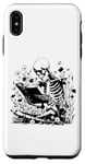 iPhone XS Max Skeleton Reading Book Floral Wisdom Funny Book Lover Case