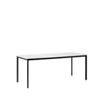 &Tradition - Drip Table HW59, 190x80x74 cm, Off White Nano Laminate/Black Legs - Ruokapöytä - Hee Welling - Valkoinen - MDF/Metalli/Puu