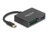 Delock Usb-C-Kortleser For Xqd- Og Sd-Minnekort + Usb 5 Gbps Type-A-Port