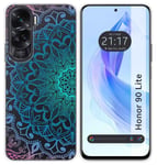 Coque Silicone Transparent pour Huawei Honor 90 Lite 5G Design Mandala Dessins