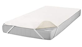 Setex Kalmuck - Housse de Protection Blanche avec 4 élastiques aux Coins - Protège-Matelas 140 x 220 cm pour Matelas de 15 à 22 cm de Hauteur - Drap Housse Ajustable 100% Coton Oeko-Tex