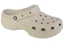 chaussons Femme, Crocs Classic Platform Clog, Beige