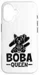 Coque pour iPhone 16 Boba Queen - Thé au lait pour chien - Pour amoureux des perles