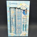 Sanrio Brevpapper 2-pack Set med Blyertspenna, Suddgummi, Linjal, Kawaii Melodi Kuromi Kanelrulle, Studentmålning, Leveranser för Barn 2Pcs set Cinnamoroll