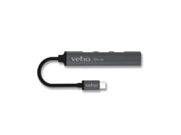 Veho Vaa-650-Ta4-Usb-C, Usb 3.2 Gen 1 (3.1 Gen 1) Type-C, Usb 3.2 Gen 1 (3.1 Gen 1) Type-A, 5000 Mbit/S, Grå, Windows 10/Macos/Ipados, 89 Mm