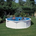 Piscine hors sol acier ronde - Blanche - 4,80 x 1,22 m -FIDJI  