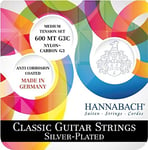 Hannabach Cordes guitare classique Jeu de cordes avec Sol3 600 G3C carbone tension moyenne, 600MTG3C