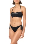 EMPORIO ARMANI Ensemble de bikini à clous brésiliens Band & Bow pour femme, NOIR, XS