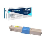 LCL Cartouche de Toner Compatible C332dnw C332dn c332 MC363dnw MC363dn MC363 46508709 (1Jaune) Remplacement pour OKI C332dn/C332dnW/MC363dn