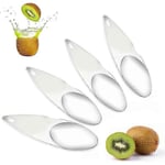 4 st Kiwi-skeddar, Fruktöppnare, Kiwi-sked, Fruktverktyg, Kiwi-fruktskärare, Kökshjälp för Kiwi, Draksköld, Apelsin