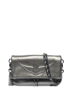 Zadig & Voltaire Rock Nano Wings Metallic Grained Leather Brun