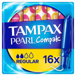 Tampax Pearl Compak Regular Tampons With Applicator X 16, Tampax’s N°1 Combination Of Comfort, Protection And Discretion