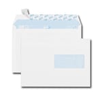 Gpv Enveloppe blanche C5 GPV 162 x 229 mm 80g fenêtre 45 100 - autocollante bande protectrice Lot de 50