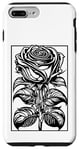 Coque pour iPhone 7 Plus/8 Plus Rose romantique avec cadre