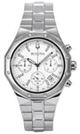 Bulova Classic Precisionist Chronograph Silver Dial Quartz 100M Men's Watch 96B4