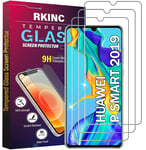 RKINC Verre Trempé [Lot de 3] pour Huawei P Smart 2019, Honor 10 Lite Film Protection écran, Dureté 9H 0,33 mm HD Glass [Garantie à vie][sans Bulles d'air][Résistant aux rayures]