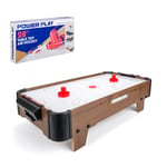 Power Play | Air Hockey Table Game, Wooden Portable Table Toys Game for Kids and Adults, 28inches, Brown