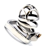 Luckly77 Men's 304 Stainless Steel Comfort 7cm Chastity Lock Curved Clasp Alternative Toy Bikini (Size : S)