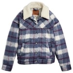 Levi's 90s Cozy Truckers DOUBLÉS Sherpa, Selma Plaid Vintage, M Femme