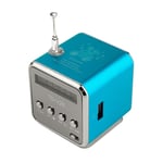 Mini radio FM haut-parleurs portables numériques haut-parleur de douche écran LED haut-parleur mains libres avec récepteur lecteur de musique MP3, bleu