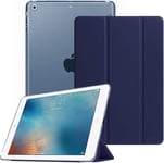 Coque Pour Ipad Air 2 2014 / Ipad Air 2013 9.7 Pouces - Etui De Protection Mince Et Léger Housse Arrière Semi-Transparent Avec Fonction Sommeil/Réveil Automatique, Bleu Marine