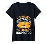 Womens Mozzarella Stick Cheese Design for a Mozzarella stick lover V-Neck T-Shirt