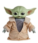 Mattel Star Wars Peluche Din Grogu de 28 cm, avec tête rigide et base remplie de grains, inspirée de l'univers Star Wars : The Mandalorian saison 3, HPG49, Multicouleure