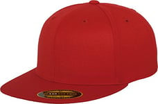 Flexfit Mens Premium 210 Fitted Cap, Red, L-XL EU