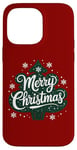 Coque pour iPhone 14 Pro Max Arbre vert festif joyeux Noël vacances d'hiver joie