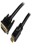 StarTech.com 25 ft HDMI® to DVI-D Cable - HDMI to DVI Adapter/Converter Cable - 1x DVI-D Male, 1x HDMI Male - Black, 25 feet (HDDVIMM25)