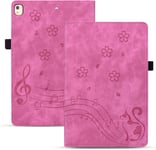 Coque Pour Ipad 9th/8th/7th Generation 10.2"" 2021/2020/2019 Pu Cuir Flip Case Housse Étui Tablette Ipad 9th/8th/7th Gen Cover Avec Réveil/Sommeil Automatique Support Fonction, Rose Foncé Chat